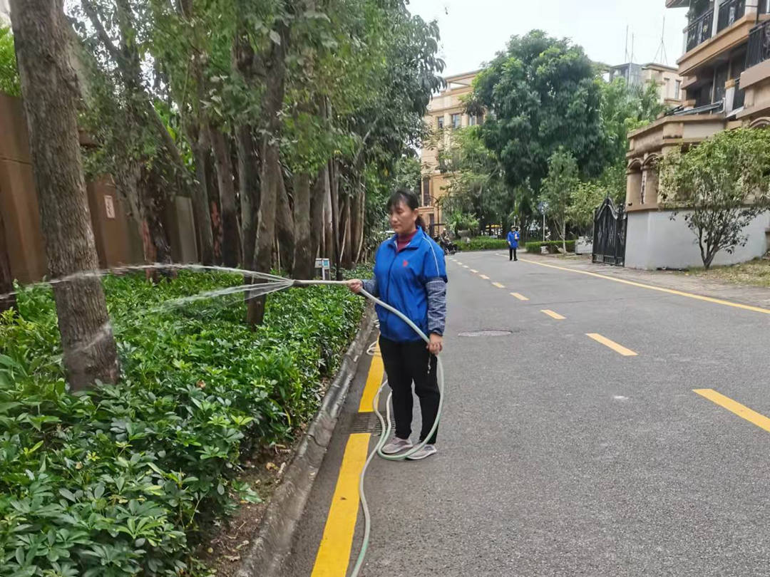 春季園林綠化養護植物澆水